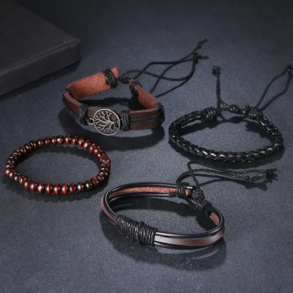 Leather Tree of Life Bracelet Set - Picture 4 of 7